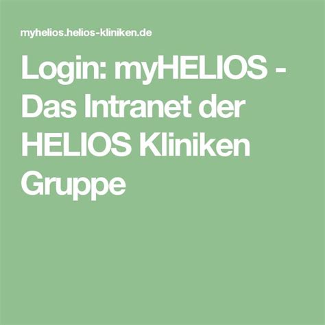 myhelios login extern